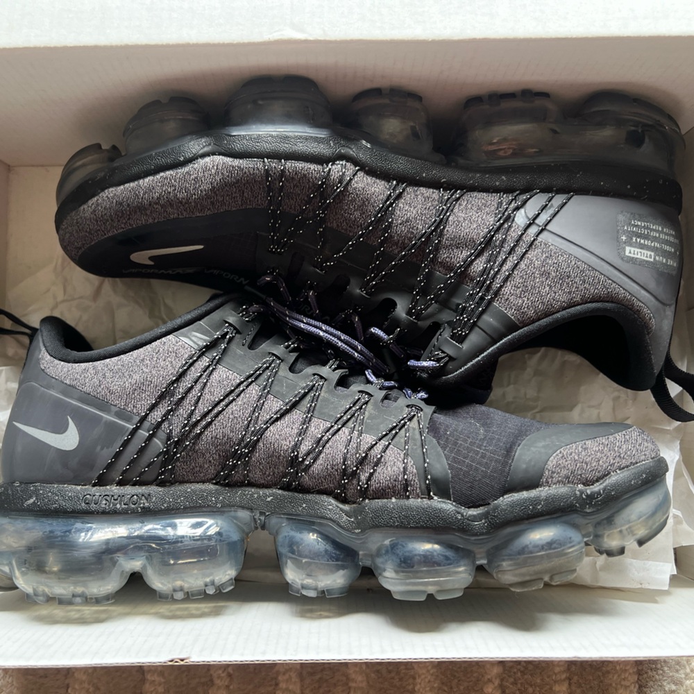 Nike Black and Gray VaporMax Shoes